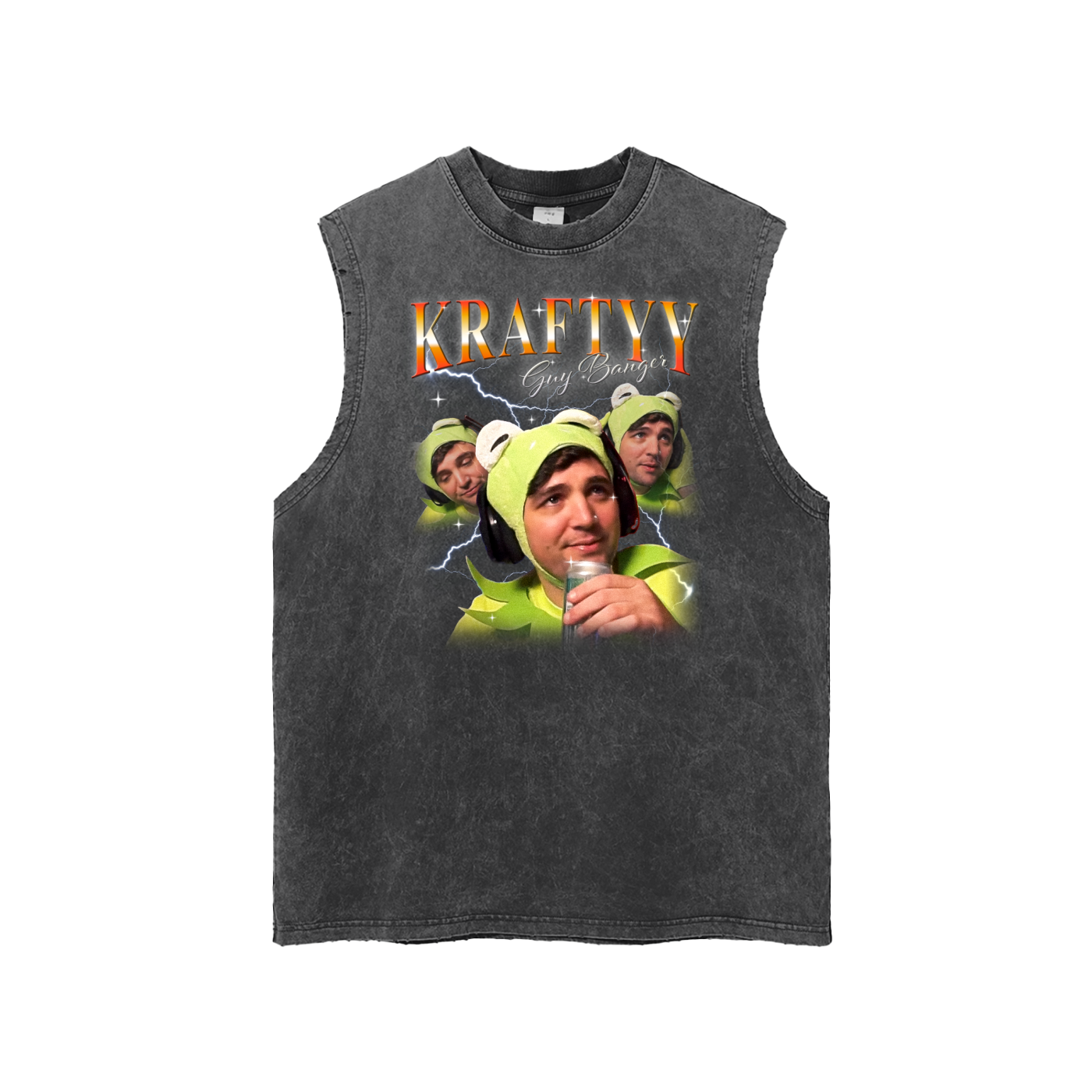 Snow Washed Frayed Hem Tank Top