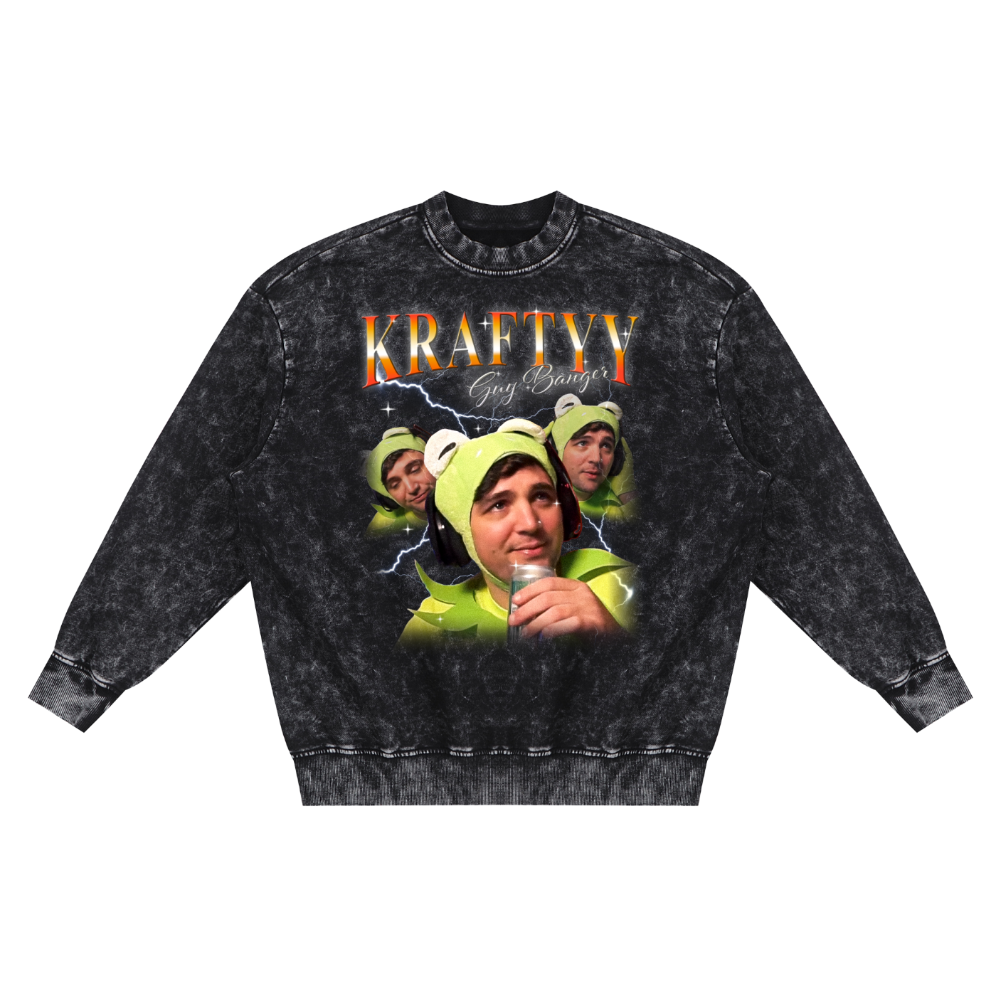 Snow Washed Hand-Frayed Sweatshirt