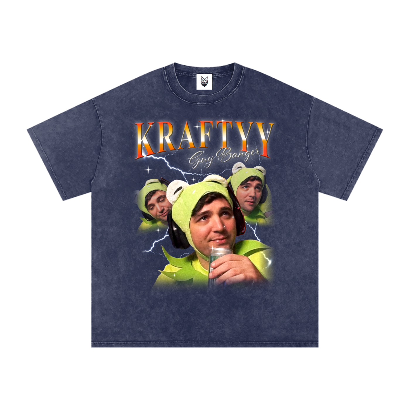 Snow Washed Oversized Cotton T-Shirt