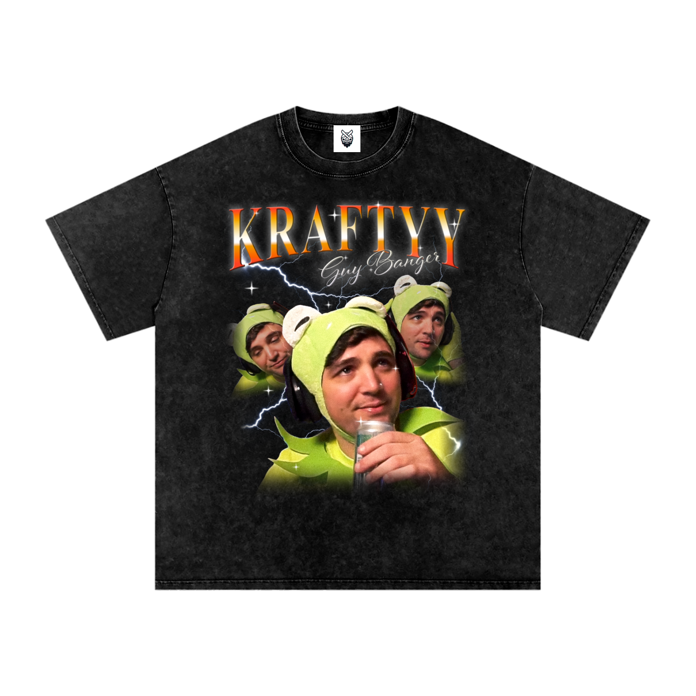 Snow Washed Oversized Cotton T-Shirt