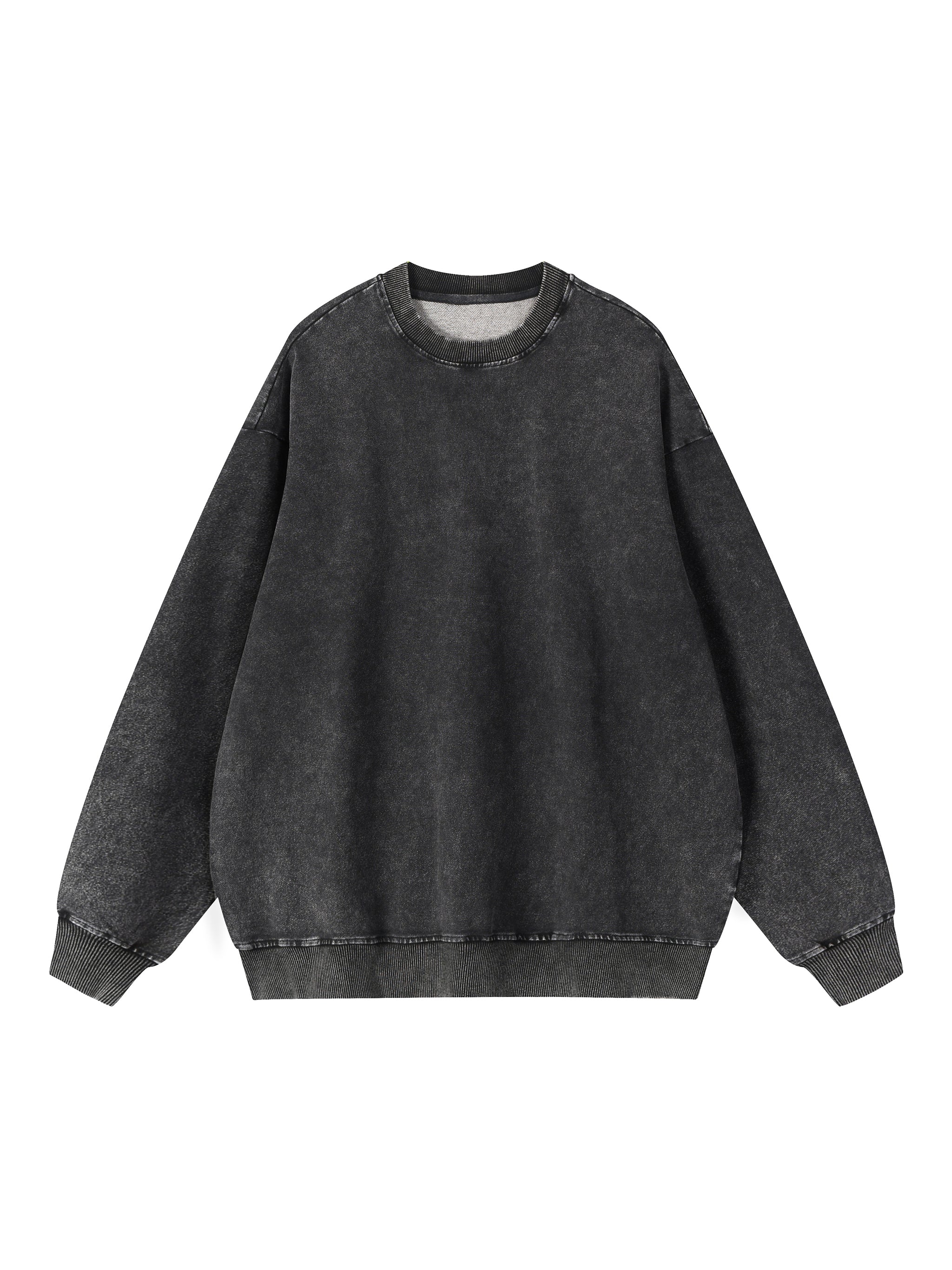 Snow Wash Oversized Crewneck Sweatshirt
